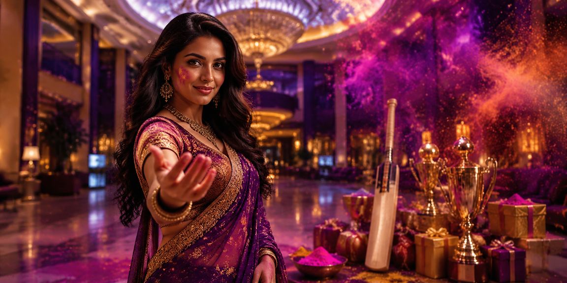 Holifestival celebration with cricket betting excitement in India