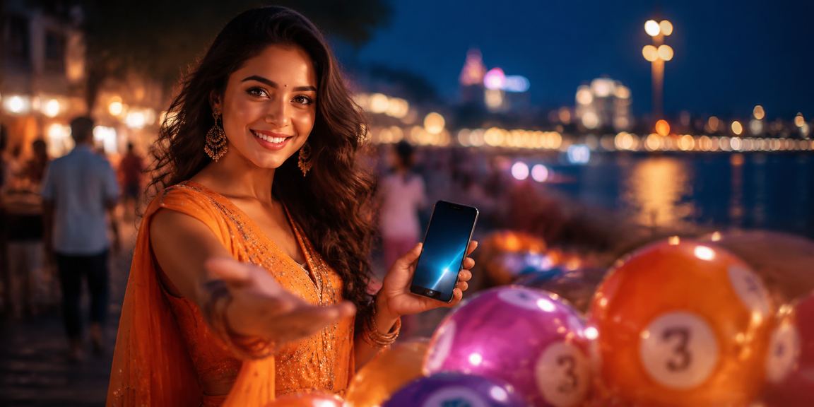 Pune city residents participating in lottery betting via mobile at night market